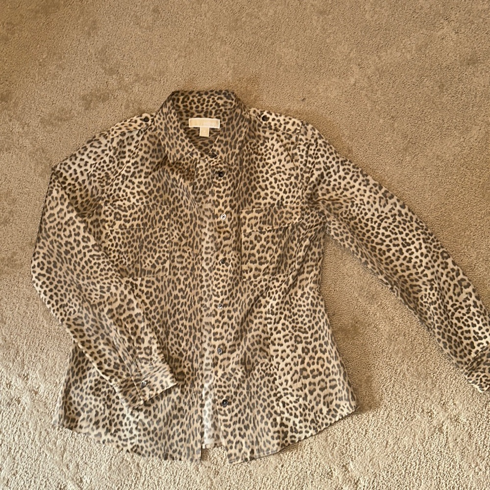 Michael Kors women’s leopard blouse